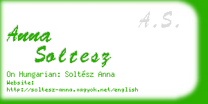 anna soltesz business card